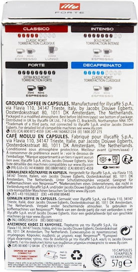 Illy Κάψουλες Espresso Forte Συμβατές με Μηχανή Nespresso 10caps