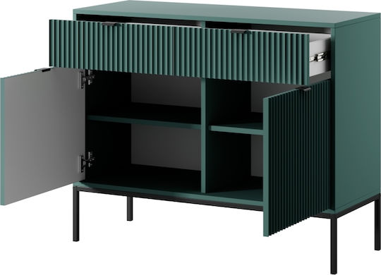 Sideboard Nova Wooden with Drawers Green + Anthracite 104x39x83cm