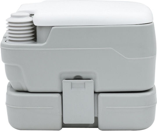 Portable Toilet Grey & White Plastic 10 L