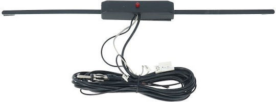 Carpoint Antenă Auto Intern Parbriz 34cm cu LED-uri în Culoare Negru