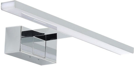Lucas Bathroom Led Modern Lamp Bathroom with Integrated LED and Natural White Light Silver 60x12.5x5.5cm