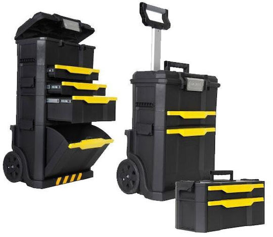 Stanley Cu roți Plastic Căruță 3 Secțiuni cu Geantă de scule L48.8xA34.8xÎ87cm