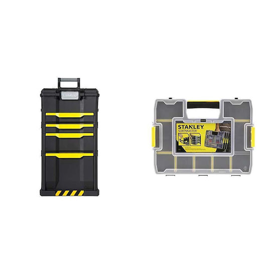 Stanley Cu roți Plastic Căruță 3 Secțiuni cu Geantă de scule L48.8xA34.8xÎ87cm