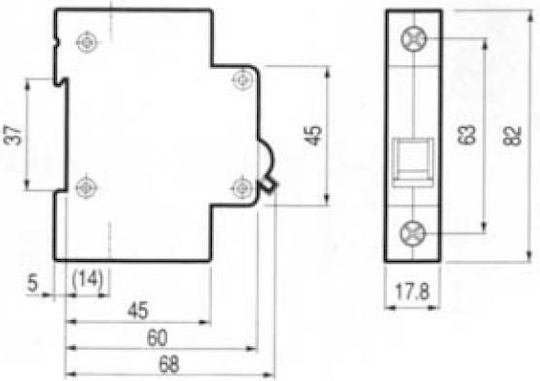 LS Automatic Circuit Breaker 32A Four-pole AC 03.018.0158