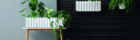 Prosperplast Boardee Fence Γλάστρα Πλαστική Γκρι 58x18x16.2εκ.