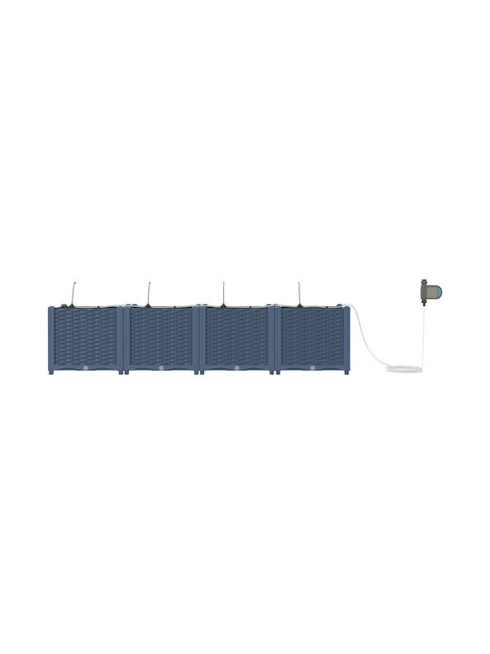 Garden Planters Irrigation System 4 Pcs Grey