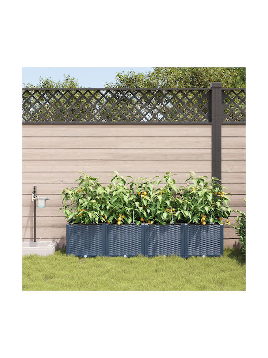 Garden Planters Irrigation System 4 Pcs Grey