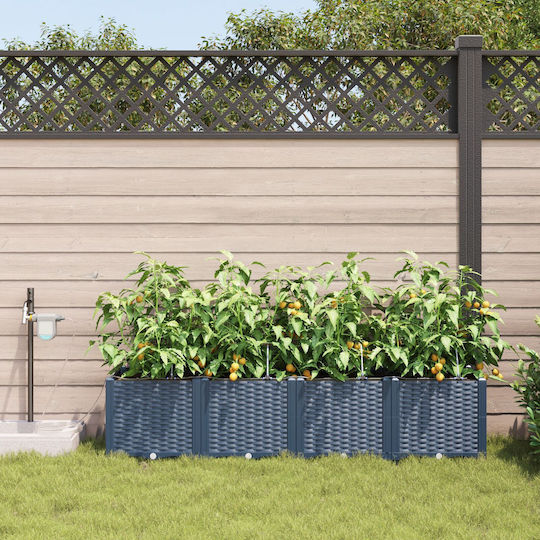 Sistem de irigare pentru jardiniere 4 bucăți gri