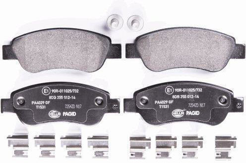 Hella Brake Pad for Citroen C1 Peugeot 108 Toyota Aygo