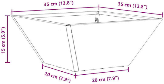 Vidaxl Metal Planters Weather-Resistant Steel Copper