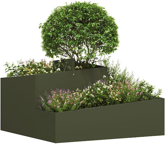 Vidaxl Planter Olive Color 80x80x50 Cm Green