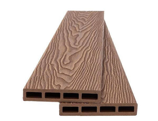 Newplan 90155 Ограда Deck за Градина Тик от WPC (Уеб магазин) 360x120x2бр 1бр