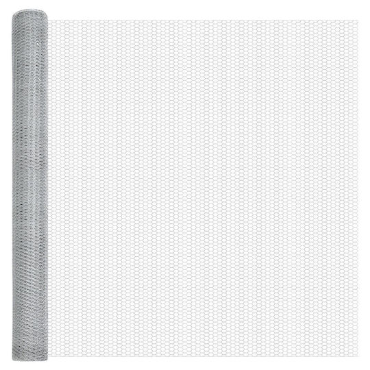 vidaXL Hexagonal Garden Fencing Material 7pcs Silver