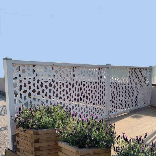 Showood Garden Fencing Supplies Beam for Garden Fence Corner for PP Cascades Made of Wood 120x7x7cm Gray