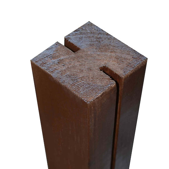 Showood Garden Fence Post Interim for PP Kafasota made of Wood 120x7x7cm Gray