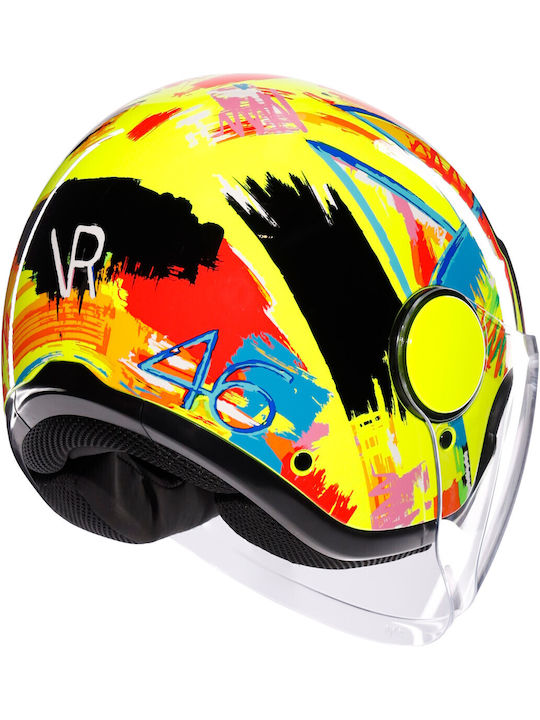 AGV Eteres Rossi Winter Test 2019 Motorcycle Helmet Jet ECE 22.06 1345gr with Sunvisor