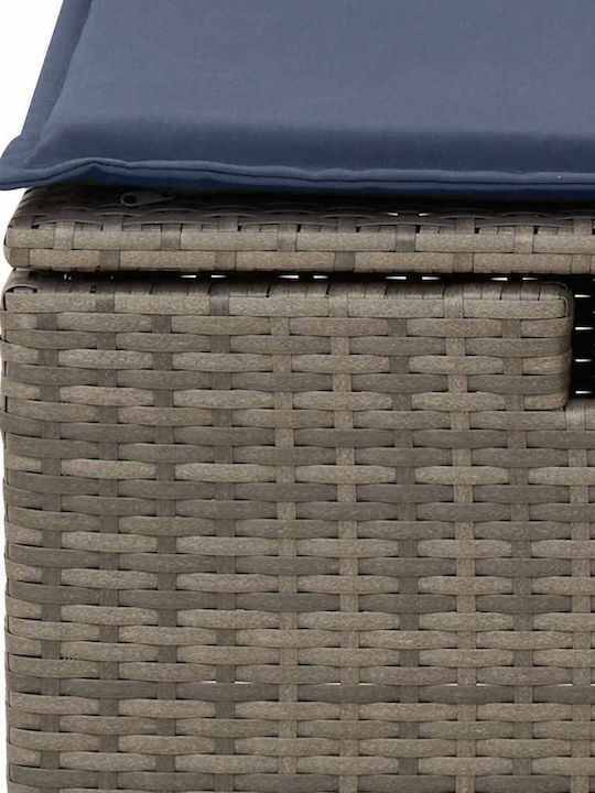 Corner Outdoor Sofa Rattan with Cushions 55x55x69cm