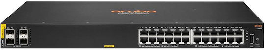 HP 6100 PoE Managed L2 PoE+ Switch με 24 Θύρες Gigabit (1Gbps) Ethernet και 4 SFP Θύρες