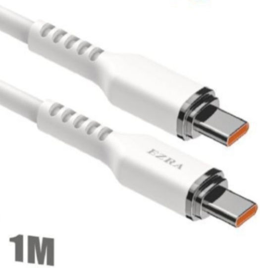 Tuqin Charging Technologies USB 2.0 Cable USB-C Male - USB-C 66W PD White 1m