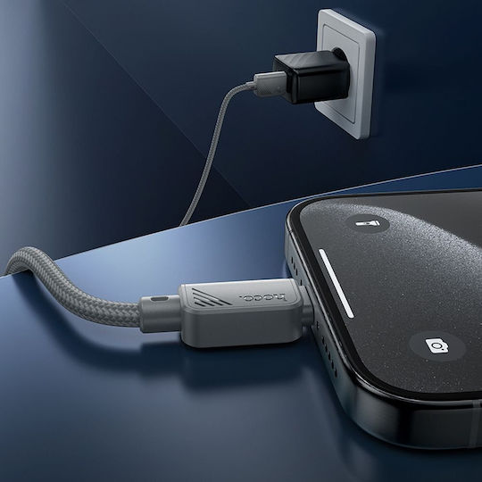 Hoco X113 USB 2.0 Kabel USB-C männlich - USB-A Gray 1m