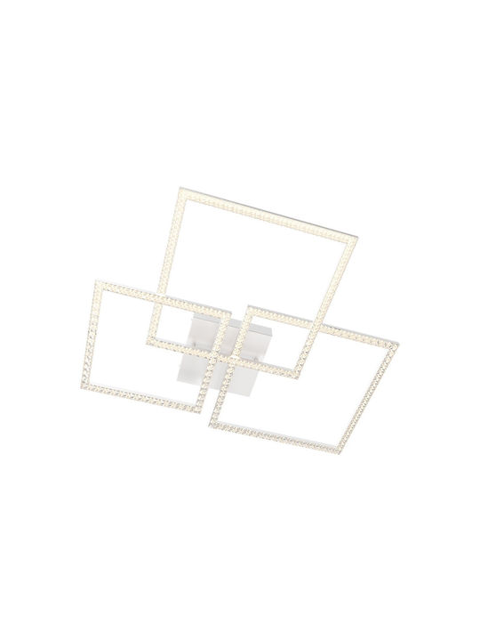 Braytron Pendant Light White with Crystals 75.6x63.7cm