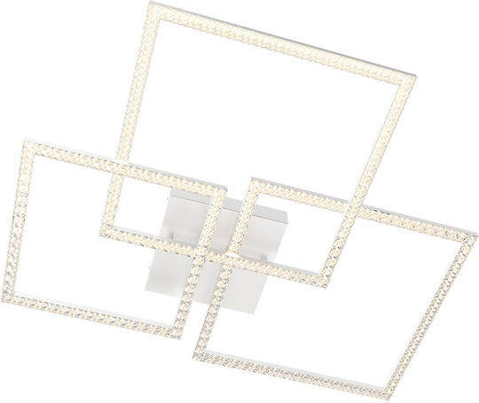 Braytron Hängelampe Weiß mit Kristallen 75.6x63.7cm.