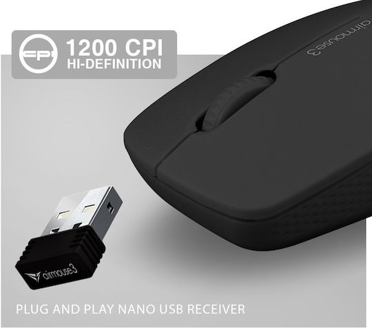 Alcatroz Airmouse 3 Ασύρματο Ποντίκι Γκρι