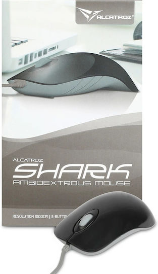 Alcatroz Shark Ενσύρματο Ποντίκι Μαύρο