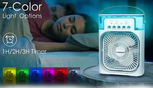 USB Fan with Water and Lighting 10W White 512820_w