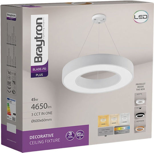 Braytron Hängelampe Weiß 60cm.