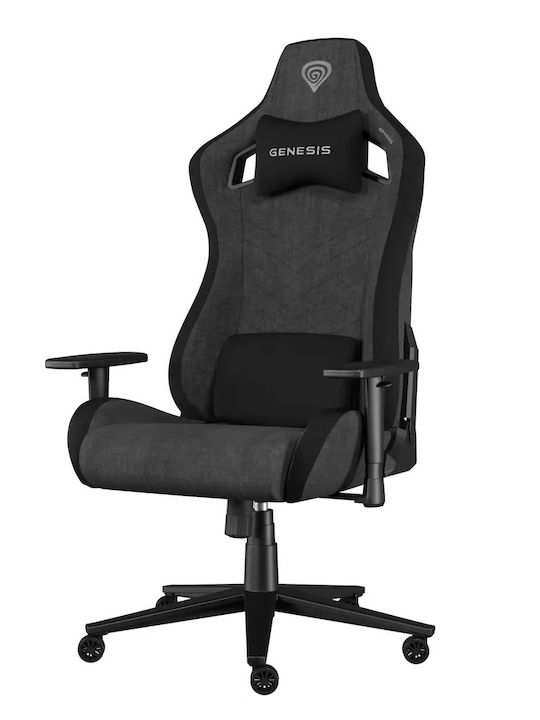 Genesis Nitro 660 Fabric Gaming Chair with Adjustable Arms Gray