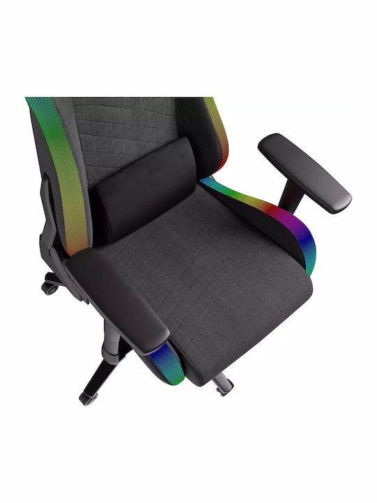 Genesis Trit 660 Fabric Gaming Chair with Adjustable Armrests and RGB Lighting Gray
