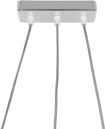 GloboStar Razia Pendant Light Silver with Crystals for Socket E27 60x40x70cm