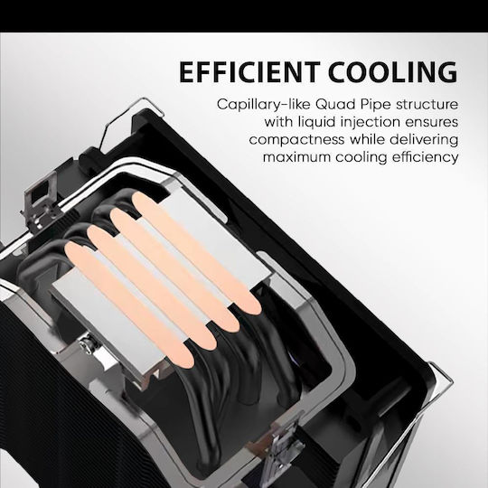 Armaggeddon Blizzard 2 CPU Cooling Fan with ARGB for AM4/AM5/1200/115x/1700 Socket
