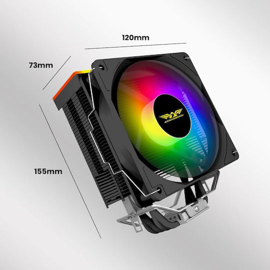 Armaggeddon Blizzard 2 CPU Cooling Fan with ARGB for AM4/AM5/1200/115x/1700 Socket