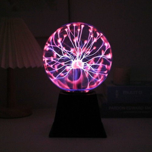 Total Gift Διακοσμητικό Φωτιστικό Plasma Ball 6x25εκ.