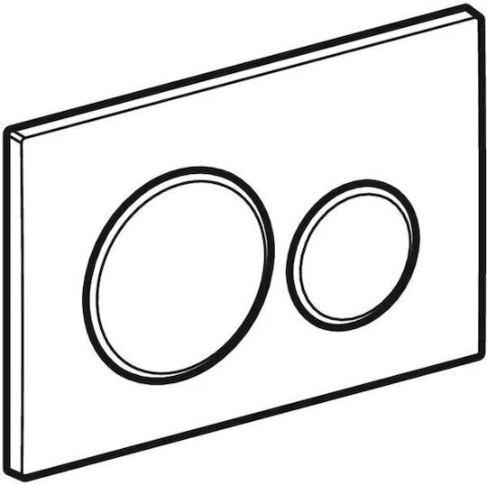 Geberit Sigma 20 Spülplatten für Toiletten Doppelspülung Schwarz Glänzend