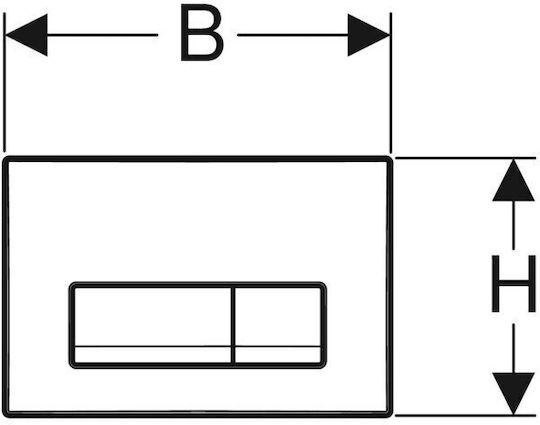 Geberit Geberit Spülplatte für Doppelspülung Edelstahl