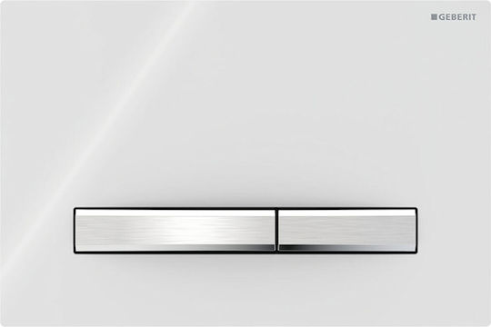 Geberit Sigma 50 Πλακέτα για Καζανάκια Διπλής Λειτουργίας Λευκή ABS