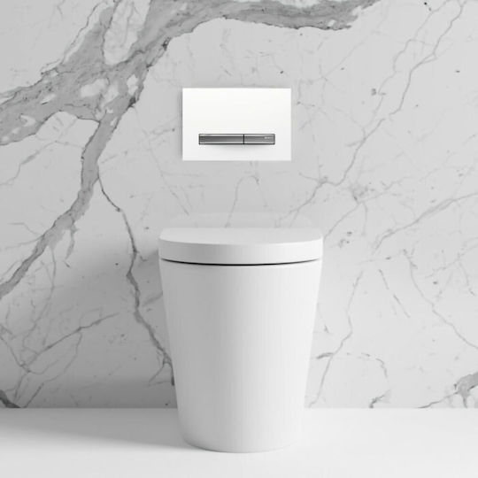 Geberit Sigma 50 Πλακέτα για Καζανάκια Διπλής Λειτουργίας Λευκή ABS