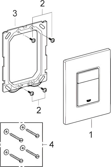Grohe Skate Cosmopolitan Flush Plate Dual Flush