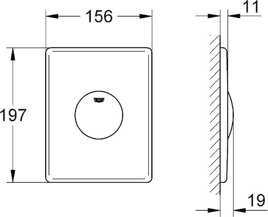 Grohe Skate Spülplatten für Toiletten Einspülig Chrome