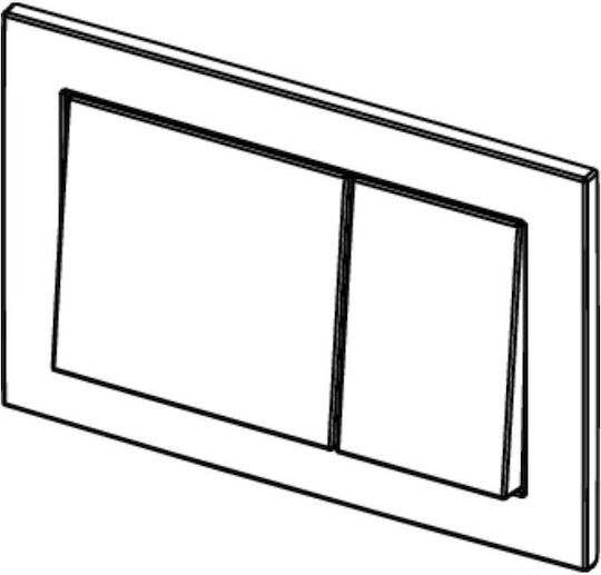 Tece Base Flush Plate Dual Flush Chrome Bright Concealed Cistern