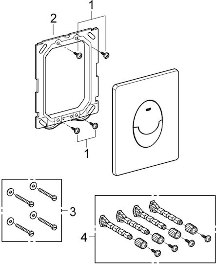 Grohe Skate Air Flush Plate Dual Flush Alpine White
