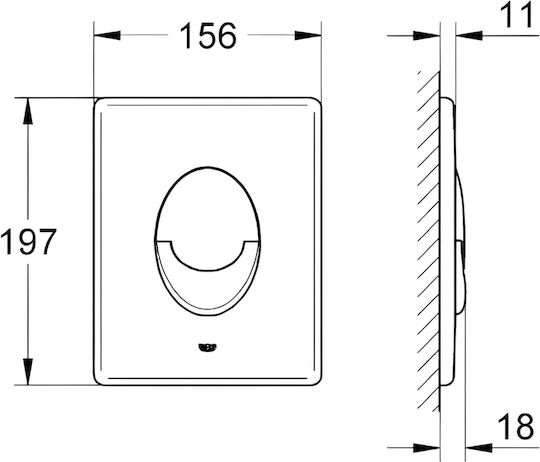 Grohe Skate Air Flush Plate Dual Flush Alpine White