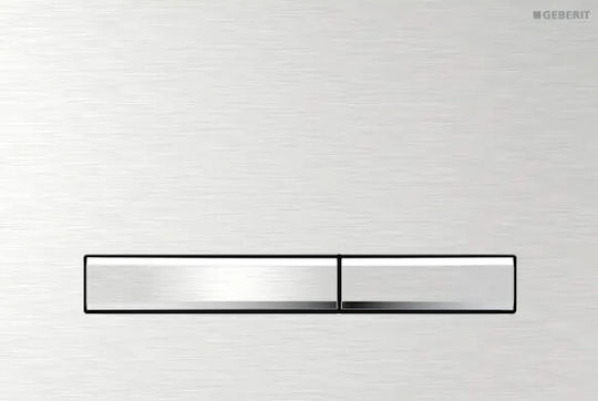 Geberit Sigma 50 Πλακέτα για Καζανάκια Διπλής Λειτουργίας Inox Χρωμέ Brushed Brushed Chrome