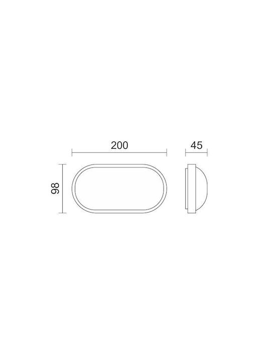 Spot Light Επιτοίχια Εξωτερική Πλαφονιέρα LED IP54 12W με Ρυθμιζόμενο Λευκό Φως
