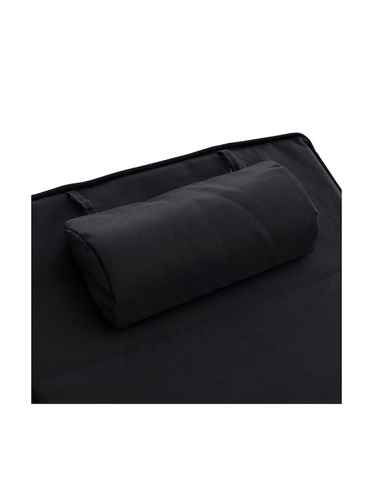 HomeMarkt Sunbed Cushion with Backrest Sifnos Black 196x78cm