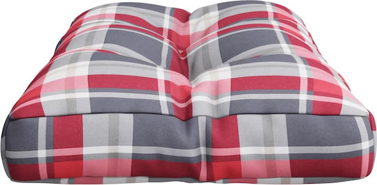 Vidaxl Pernă pentru Palet Roșu în Carouri 70 x 40 x 12 cm Material Roșu