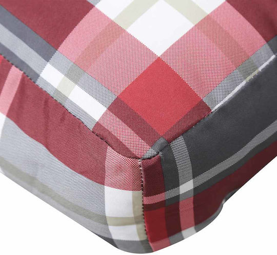 Vidaxl Pernă pentru Palet Roșu în Carouri 70 x 40 x 12 cm Material Roșu
